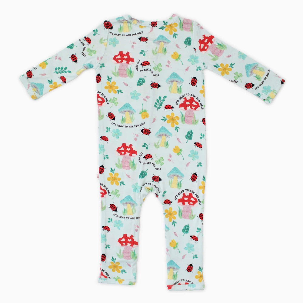 The Second-Skin Footless Romper | Magic Mushroom | "It's Okay to Ask for Help"